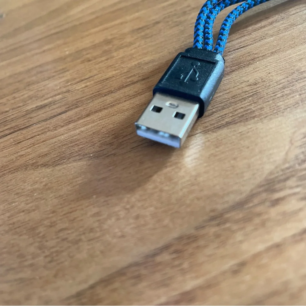 Set of charging cables and earphones with case